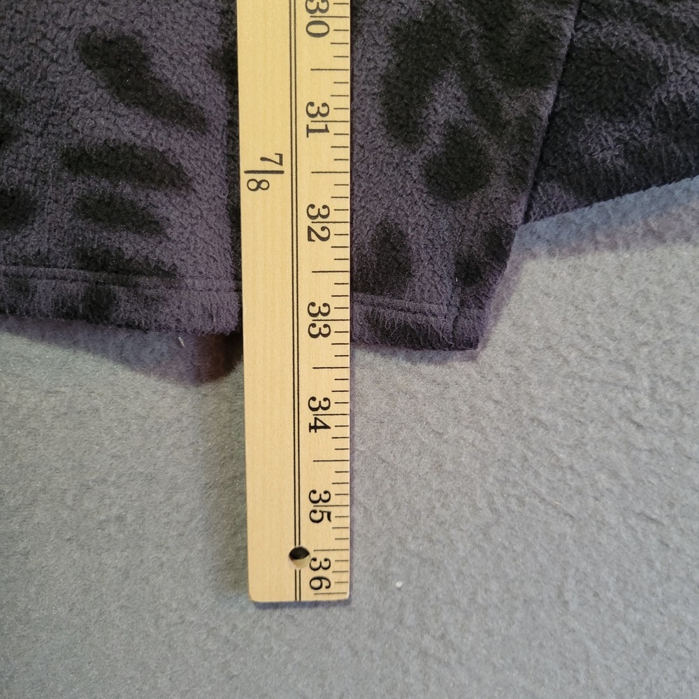 Cuddl Duds Fleecewear with Stretch Leopard Print Hoodie Wrap Gray Black L/XL - Picture 5 of 7
